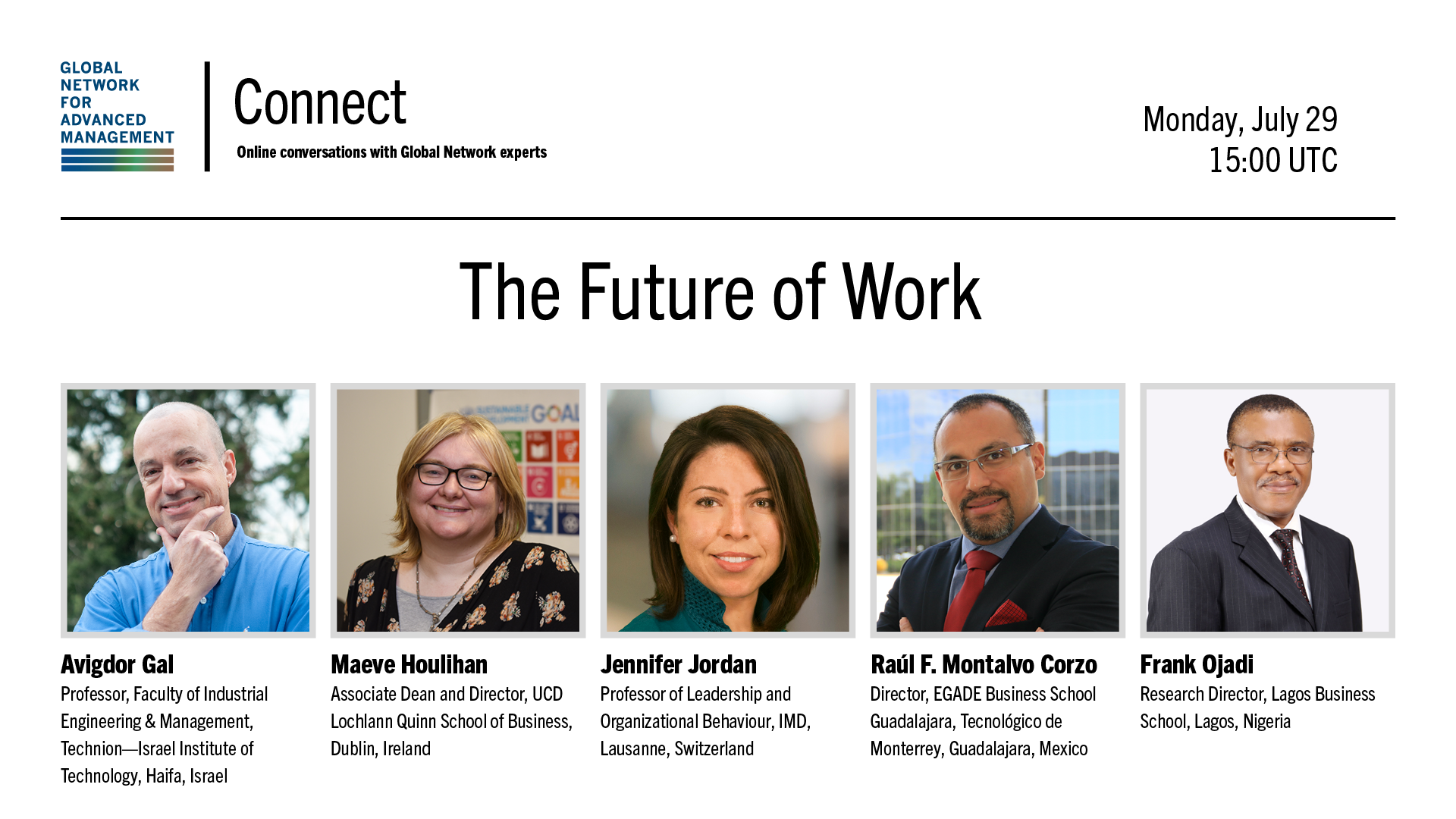 Panelists for the Future of Work event
