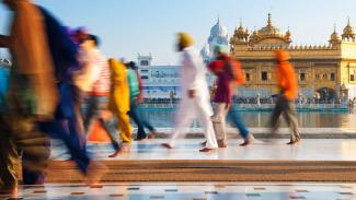 Indian people walking