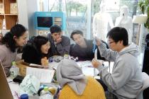 Students at work during the Global Network Project at Hitotsubashi ICS